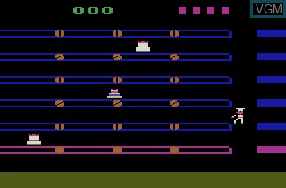 In-game screen of the game Cakewalk on Atari 2600