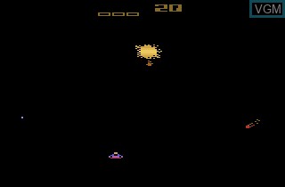 In-game screen of the game Moonsweeper on Atari 2600
