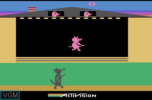 In-game screen of the game Oink! on Atari 2600