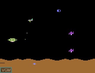 In-game screen of the game Space Jockey on Atari 2600