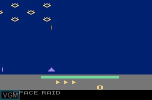 In-game screen of the game Space Raid on Atari 2600