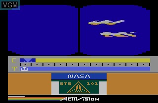 In-game screen of the game Space Shuttle - Journey Into Space on Atari 2600