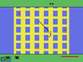 In-game screen of the game Spider-Man on Atari 2600