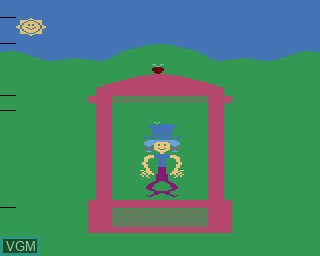 In-game screen of the game Strawberry Shortcake - Musical Match-Ups on Atari 2600