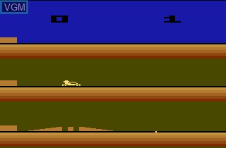 In-game screen of the game Stunt Cycle on Atari 2600