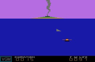 In-game screen of the game Survival Island on Atari 2600