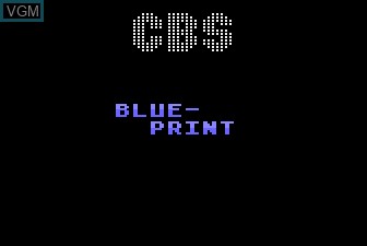 Title screen of the game Blueprint on Atari 5200