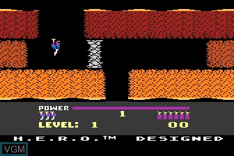 Title screen of the game H.E.R.O. on Atari 5200
