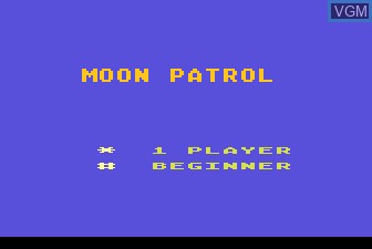 Title screen of the game Moon Patrol on Atari 5200