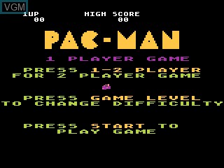 Title screen of the game Pac-Man on Atari 5200