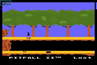 Title screen of the game Pitfall II - The Lost Caverns on Atari 5200