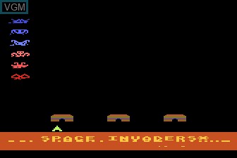 Title screen of the game Space Invaders on Atari 5200