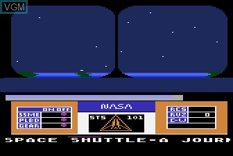 Title screen of the game Space Shuttle - A Journey Into Space on Atari 5200