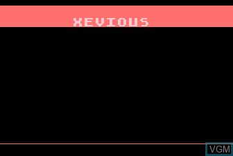 Title screen of the game Xevious on Atari 5200