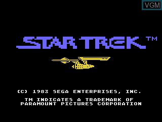 Title screen of the game Star Trek - Strategic Operations Simulator on Atari 5200