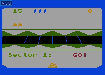 Menu screen of the game Beamrider on Atari 5200