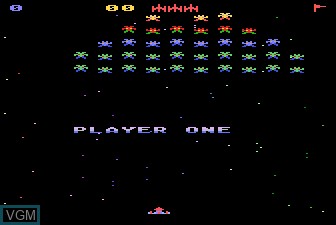 Menu screen of the game Galaxian on Atari 5200