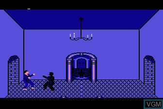 In-game screen of the game Black Belt on Atari 5200
