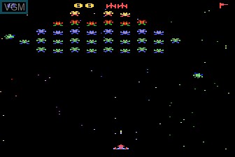 In-game screen of the game Galaxian on Atari 5200