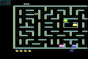 In-game screen of the game Jr Pac-Man on Atari 5200