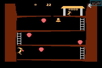 In-game screen of the game Kangaroo on Atari 5200