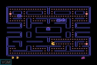 In-game screen of the game Pac-Man on Atari 5200