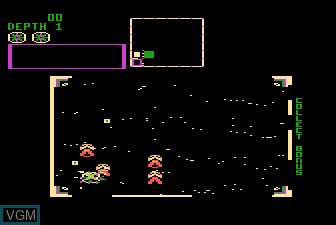 In-game screen of the game Space Dungeon on Atari 5200