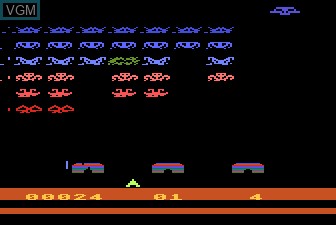In-game screen of the game Space Invaders on Atari 5200