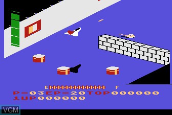 In-game screen of the game Zaxxon on Atari 5200
