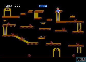 In-game screen of the game Bounty Bob Strikes Back on Atari 5200