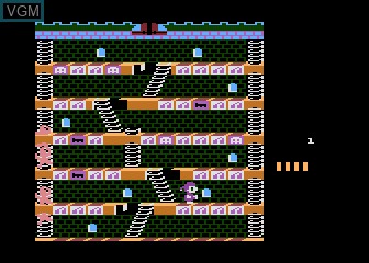 In-game screen of the game Mr. Do's Castle on Atari 5200