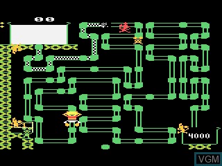 In-game screen of the game Frisky Tom on Atari 5200