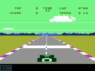 In-game screen of the game Pole Position on Atari 5200