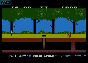 In-game screen of the game Pitfall! on Atari 5200
