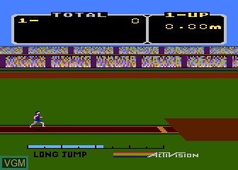 In-game screen of the game Activision Decathlon, The on Atari 5200