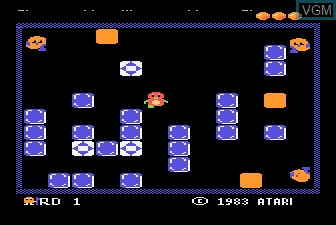 In-game screen of the game Pengo on Atari 5200