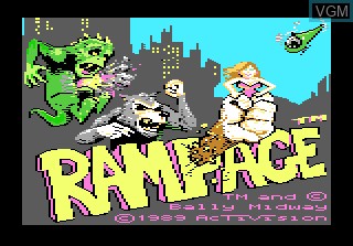 Title screen of the game Rampage on Atari 7800