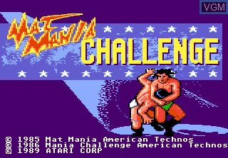 Title screen of the game Mat Mania Challenge on Atari 7800