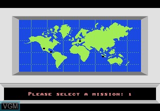 Menu screen of the game F-18 Hornet on Atari 7800