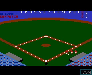 Menu screen of the game RealSports Baseball on Atari 7800