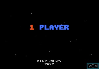 Menu screen of the game Planet Smashers on Atari 7800