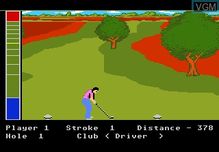 In-game screen of the game Mean 18 Golf on Atari 7800