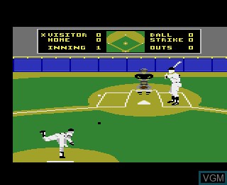 In-game screen of the game Pete Rose Baseball on Atari 7800