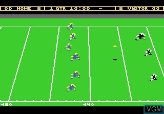 In-game screen of the game Touchdown Football on Atari 7800