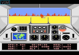 In-game screen of the game F-18 Hornet on Atari 7800