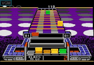 In-game screen of the game Klax on Atari 7800