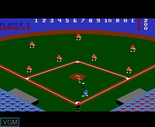 In-game screen of the game RealSports Baseball on Atari 7800