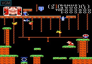 In-game screen of the game Donkey Kong Jr on Atari 7800