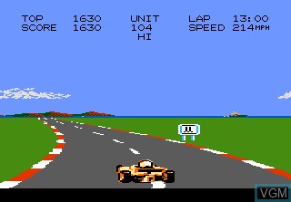 In-game screen of the game Pole Position II on Atari 7800