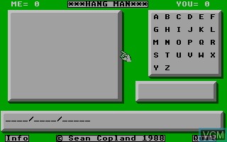 Title screen of the game Hangman on Atari ST